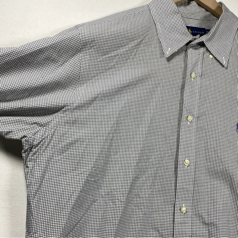 Polo Ralph Lauren‎ men Custom Fit Checked Oxford Shirt 17 34/35